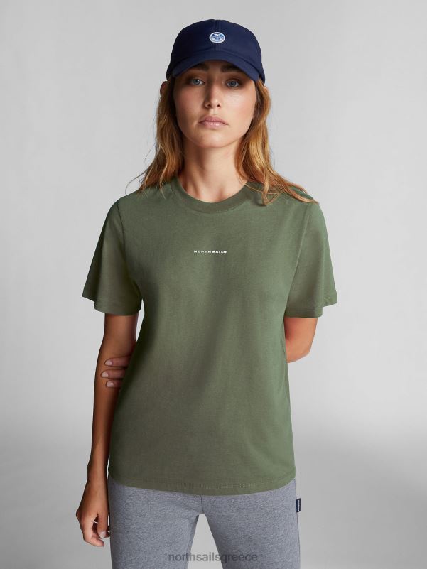 γρ North Sails γυναίκες T-shirt από οργανικό βαμβάκι πράσινη θάλασσα NZP81547 είδη ένδυσης