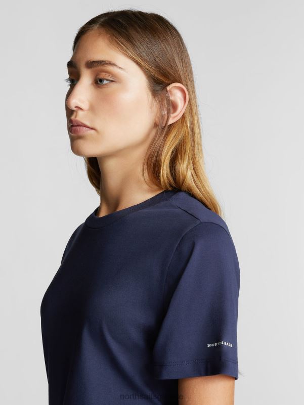 γρ North Sails γυναίκες T-shirt από οργανικό βαμβάκι ναυτικό μπλε NZP81548 είδη ένδυσης