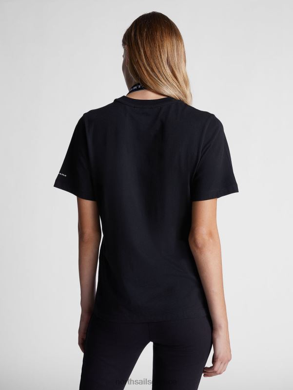 γρ North Sails γυναίκες T-shirt από οργανικό βαμβάκι μαύρος NZP81549 είδη ένδυσης