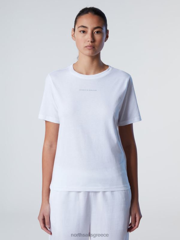 γρ North Sails γυναίκες T-shirt από οργανικό βαμβάκι άσπρο NZP8551 είδη ένδυσης