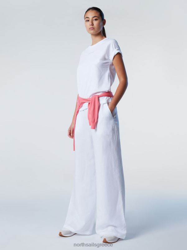 γρ North Sails γυναίκες T-shirt από οργανικό βαμβάκι άσπρο NZP8551 είδη ένδυσης