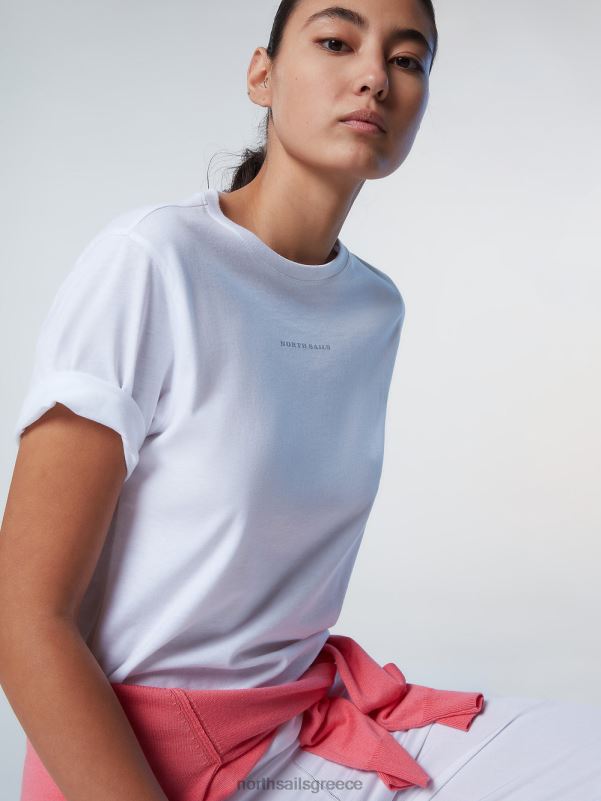 γρ North Sails γυναίκες T-shirt από οργανικό βαμβάκι άσπρο NZP8551 είδη ένδυσης