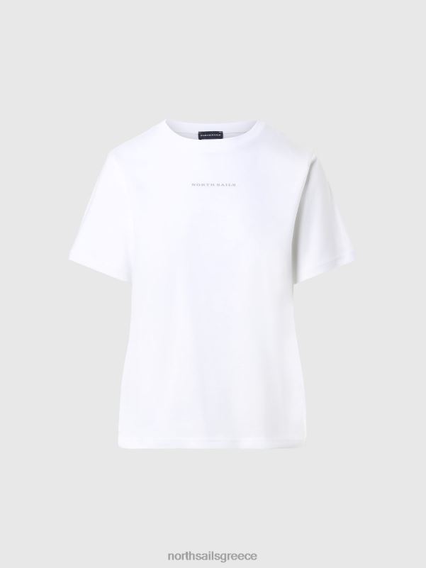 γρ North Sails γυναίκες T-shirt από οργανικό βαμβάκι άσπρο NZP8551 είδη ένδυσης