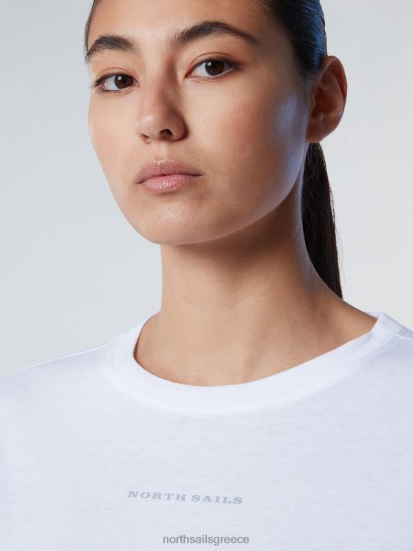 γρ North Sails γυναίκες T-shirt από οργανικό βαμβάκι άσπρο NZP8551 είδη ένδυσης