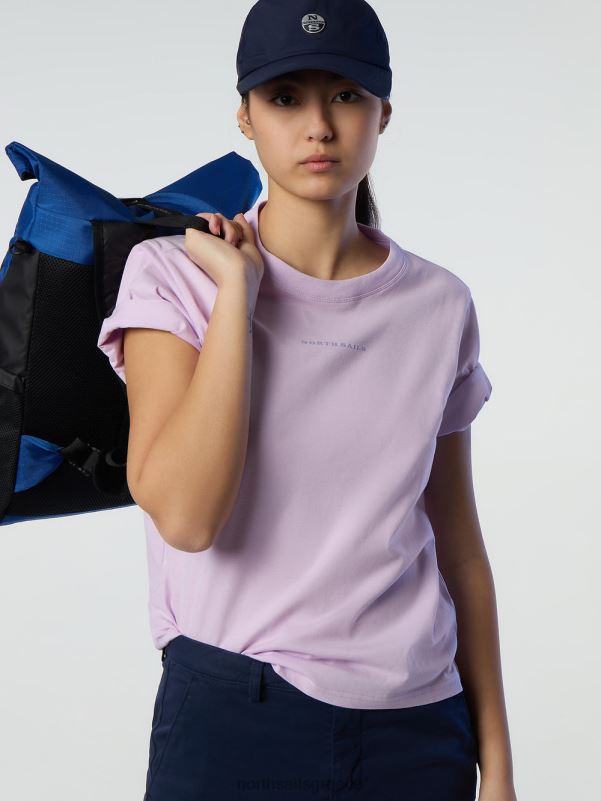 γρ North Sails γυναίκες T-shirt από οργανικό βαμβάκι λιλά άνθιση NZP8555 είδη ένδυσης