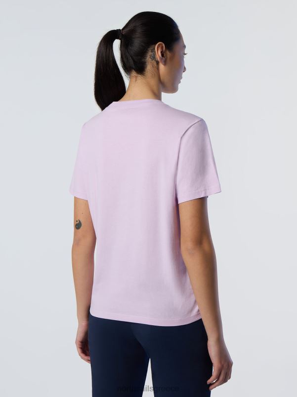 γρ North Sails γυναίκες T-shirt από οργανικό βαμβάκι λιλά άνθιση NZP8555 είδη ένδυσης