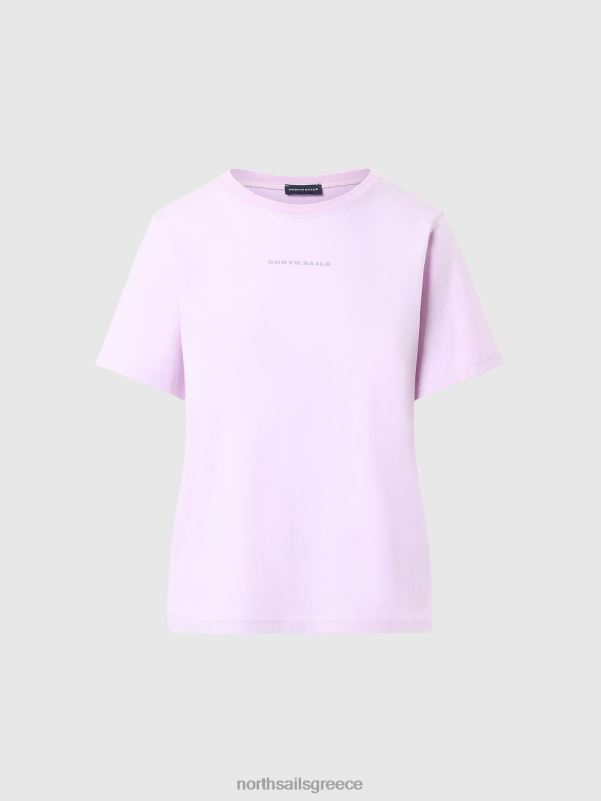 γρ North Sails γυναίκες T-shirt από οργανικό βαμβάκι λιλά άνθιση NZP8555 είδη ένδυσης