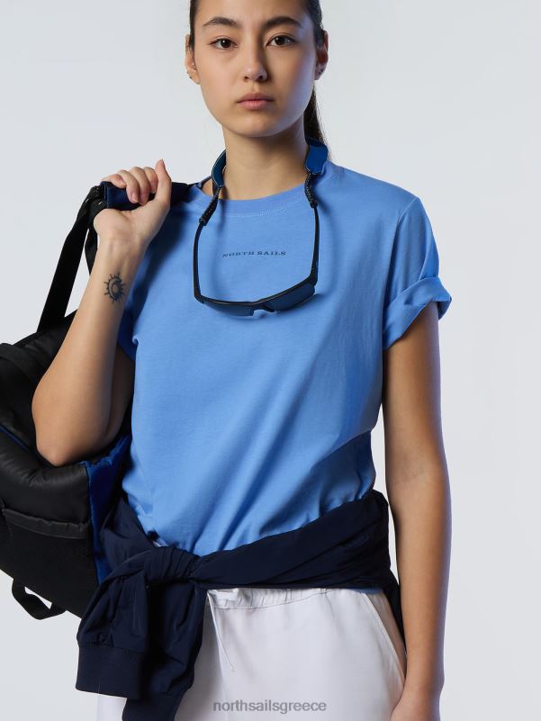 γρ North Sails γυναίκες T-shirt από οργανικό βαμβάκι γαλάζιο του αραβοσίτου NZP8556 είδη ένδυσης
