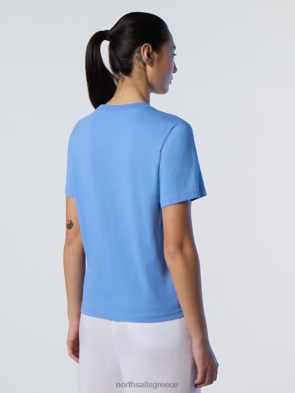 γρ North Sails γυναίκες T-shirt από οργανικό βαμβάκι γαλάζιο του αραβοσίτου NZP8556 είδη ένδυσης