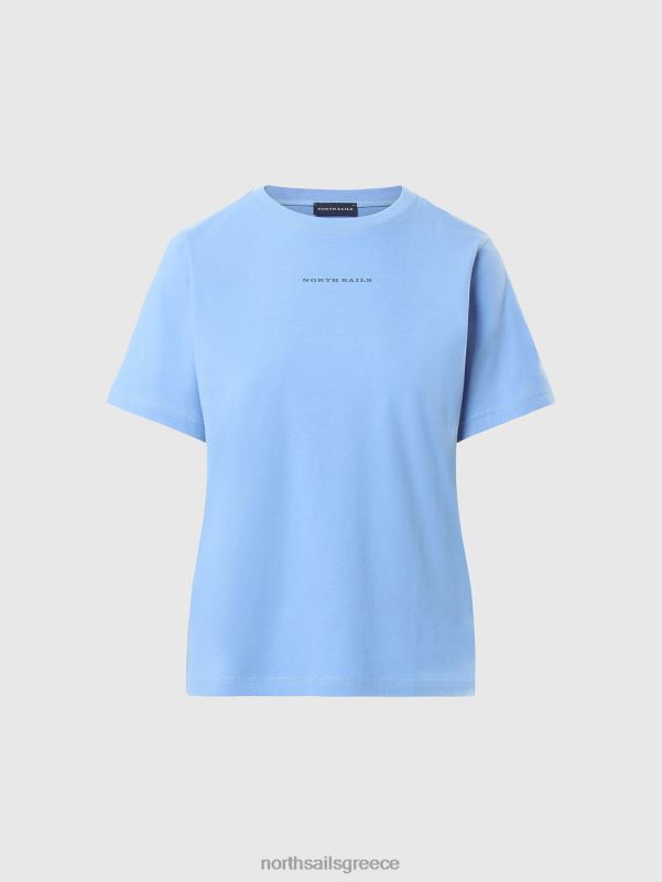 γρ North Sails γυναίκες T-shirt από οργανικό βαμβάκι γαλάζιο του αραβοσίτου NZP8556 είδη ένδυσης