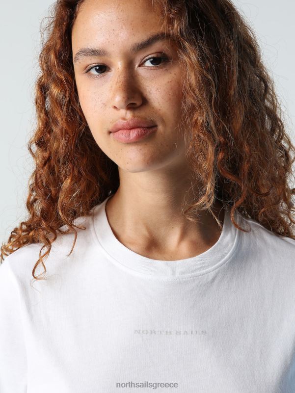γρ North Sails γυναίκες μπλουζάκι με εμπριμέ γράμματα marshmallow NZP81398 είδη ένδυσης