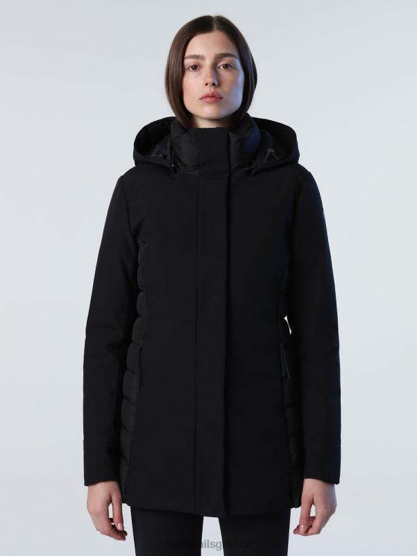 γρ North Sails γυναίκες μπουφάν barents μεσαίου μήκους μαύρος NZP81423 είδη ένδυσης