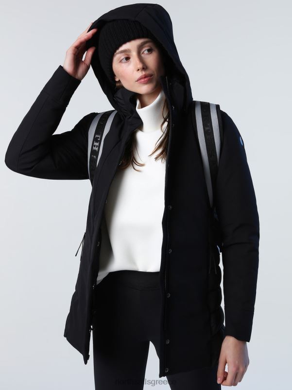 γρ North Sails γυναίκες μπουφάν barents μεσαίου μήκους μαύρος NZP81423 είδη ένδυσης