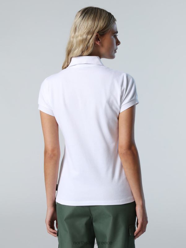 γρ North Sails γυναίκες μπλουζάκι πόλο με μακριά πατιλέτα άσπρο NZP8546 είδη ένδυσης