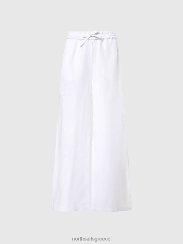 γρ North Sails γυναίκες λινό και τένσελ παντελόνι άσπρο NZP8608 είδη ένδυσης