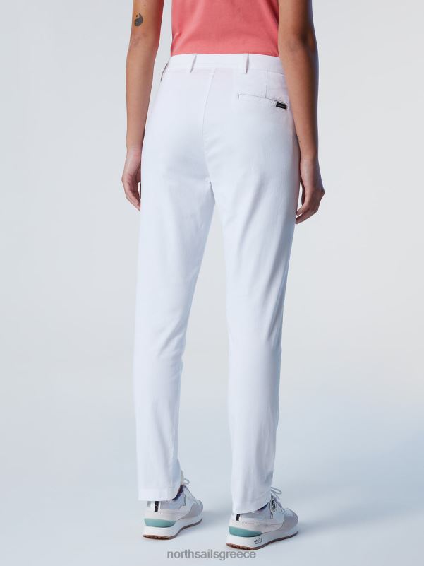 γρ North Sails γυναίκες chino από οργανικό βαμβάκι άσπρο NZP8613 είδη ένδυσης