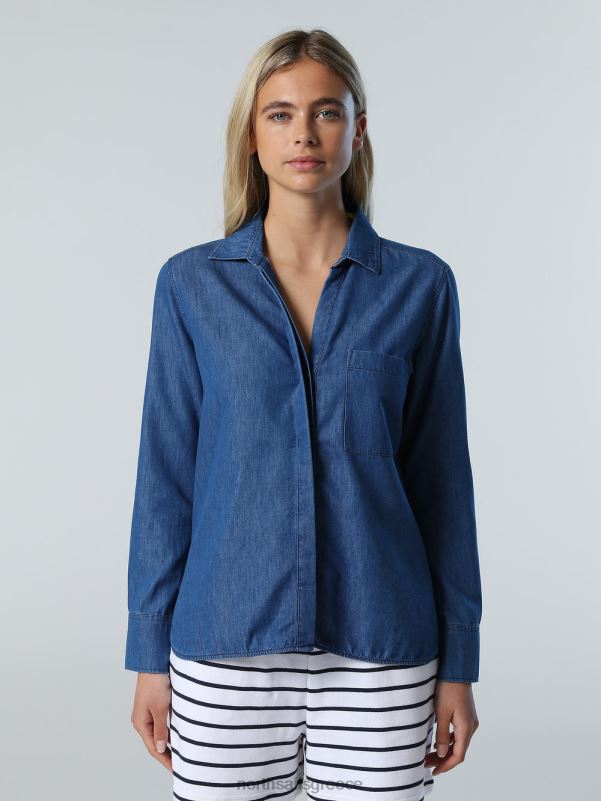 γρ North Sails γυναίκες βαμβακερή και τενσελ μπλούζα σύνθετο 2 NZP8578 είδη ένδυσης