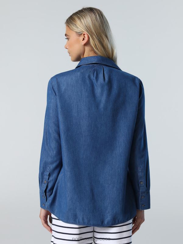 γρ North Sails γυναίκες βαμβακερή και τενσελ μπλούζα σύνθετο 2 NZP8578 είδη ένδυσης