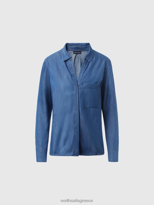 γρ North Sails γυναίκες βαμβακερή και τενσελ μπλούζα σύνθετο 2 NZP8578 είδη ένδυσης