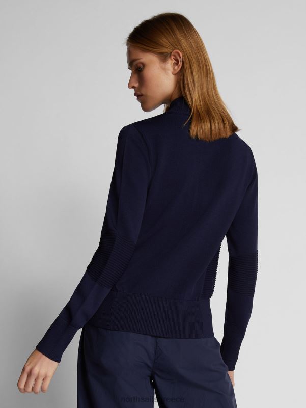 γρ North Sails γυναίκες ζακέτα με ψηλό λαιμό μεσάνυχτα μπλε NZP81476 είδη ένδυσης