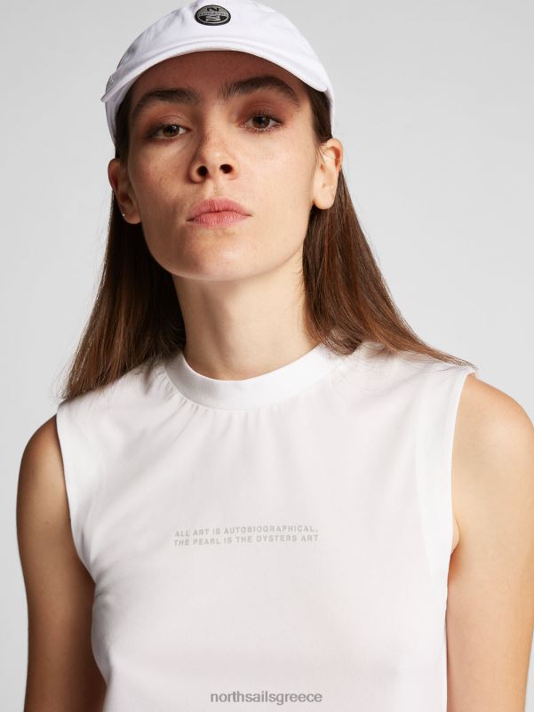 γρ North Sails γυναίκες καπάκι δεξαμενής από κέλυφος στρειδιού άσπρο NZP81470 είδη ένδυσης