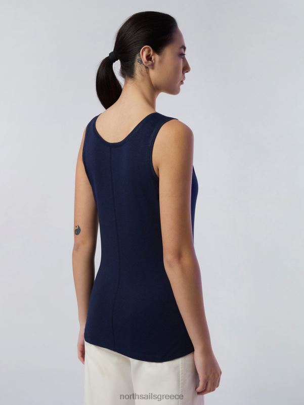 γρ North Sails γυναίκες μπαμπού φανελάκι ναυτικό μπλε NZP8563 είδη ένδυσης