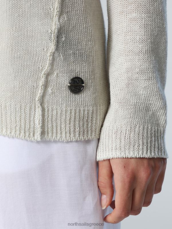 γρ North Sails γυναίκες λινό μπλουζάκι με λαιμόκοψη κρέμα αμυγδάλου NZP8568 είδη ένδυσης