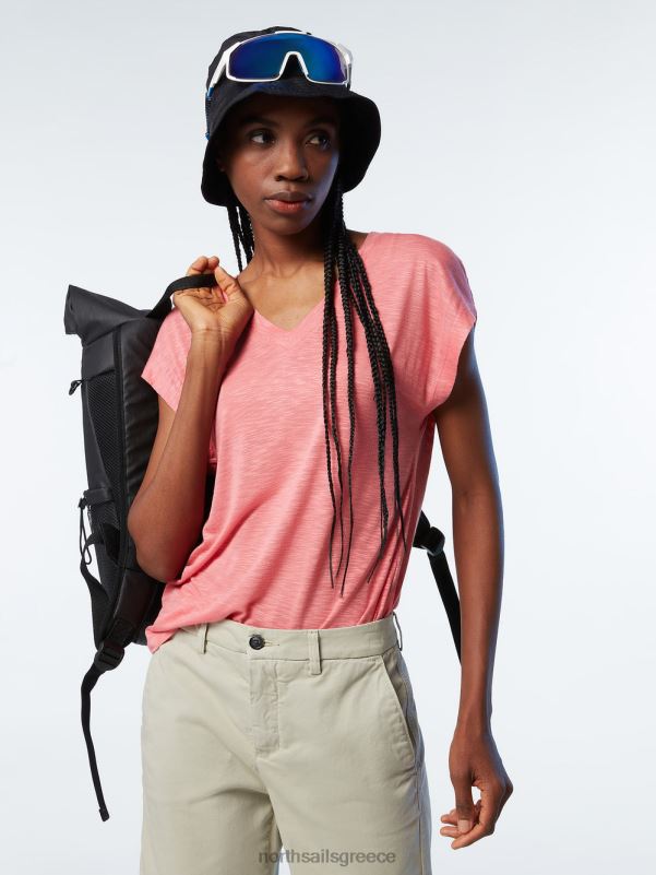 γρ North Sails γυναίκες τοπ με λαιμόκοψη τριαντάφυλλο τσαγιού NZP8572 είδη ένδυσης