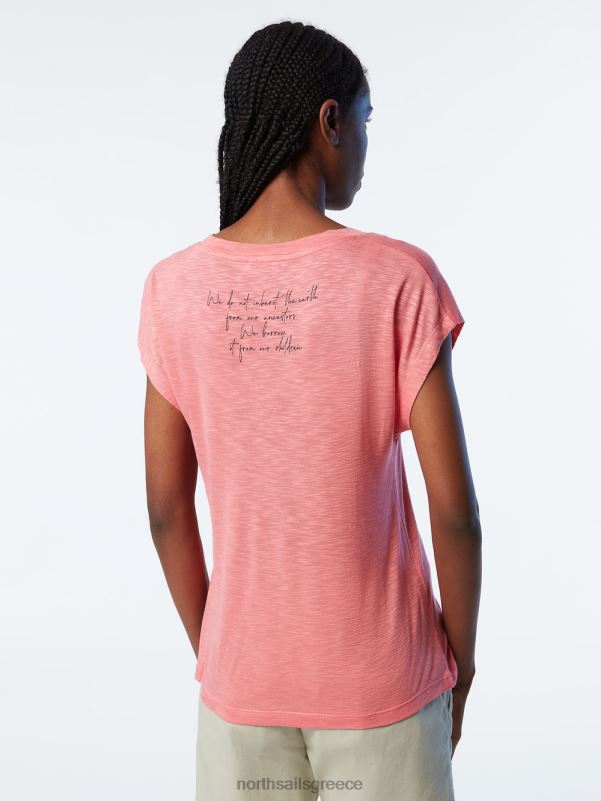 γρ North Sails γυναίκες τοπ με λαιμόκοψη τριαντάφυλλο τσαγιού NZP8572 είδη ένδυσης