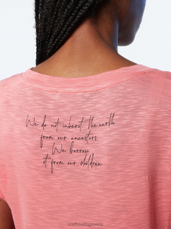 γρ North Sails γυναίκες τοπ με λαιμόκοψη τριαντάφυλλο τσαγιού NZP8572 είδη ένδυσης