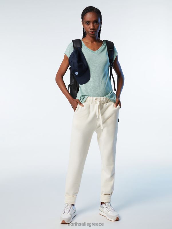 γρ North Sails γυναίκες τοπ με λαιμόκοψη πράσινο γρανίτη NZP8573 είδη ένδυσης