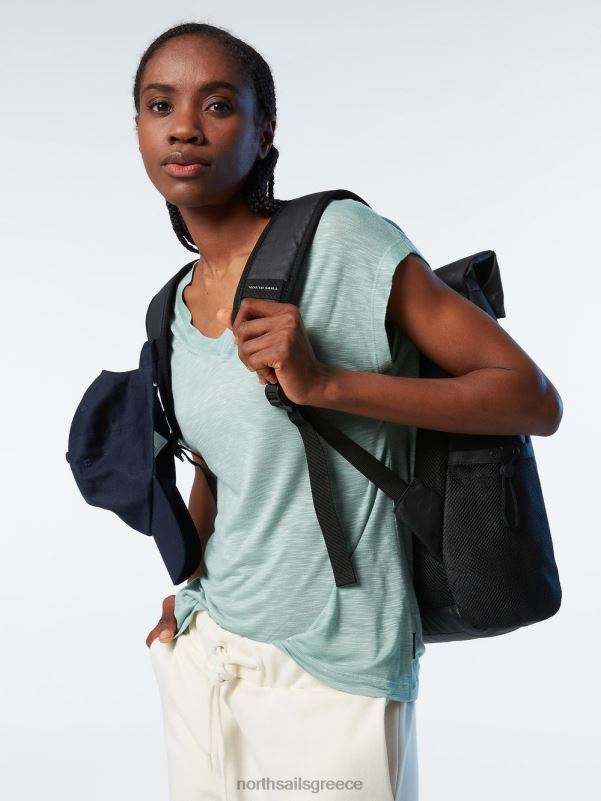 γρ North Sails γυναίκες τοπ με λαιμόκοψη πράσινο γρανίτη NZP8573 είδη ένδυσης