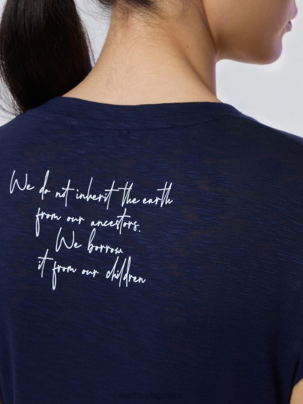 γρ North Sails γυναίκες τοπ με λαιμόκοψη ναυτικό μπλε NZP8574 είδη ένδυσης