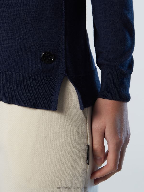 γρ North Sails γυναίκες Μπλουζάκι με λαιμόκοψη από αλόη ναυτικό μπλε NZP8576 είδη ένδυσης