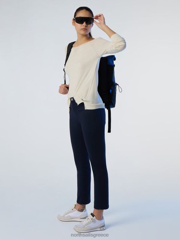 γρ North Sails γυναίκες Μπλουζάκι με λαιμόκοψη από αλόη κρέμα αμυγδάλου NZP8577 είδη ένδυσης