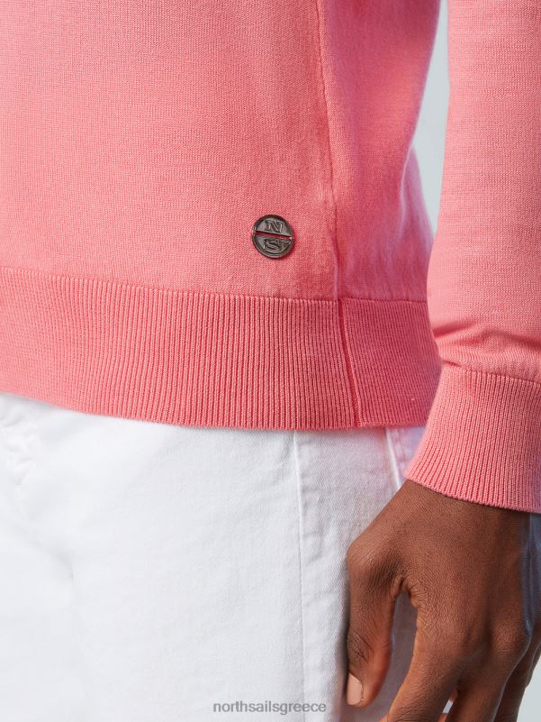 γρ North Sails γυναίκες μπλουζάκι με λαιμόκοψη κατά v τριαντάφυλλο τσαγιού NZP8566 είδη ένδυσης