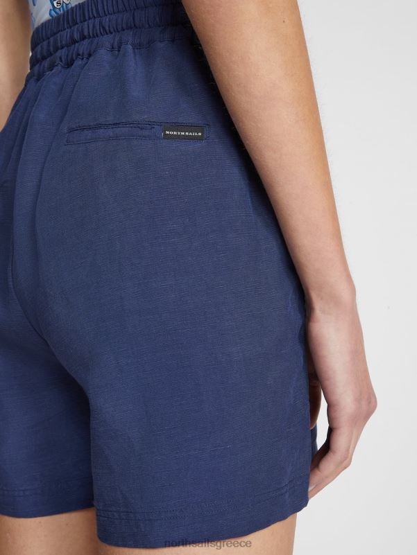 γρ North Sails γυναίκες βιολογικό λινό σορτς μεσάνυχτα μπλε NZP81533 είδη ένδυσης