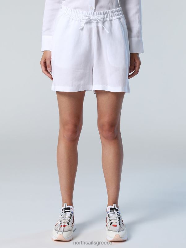 γρ North Sails γυναίκες σορτς με κορδόνια άσπρο NZP8618 είδη ένδυσης