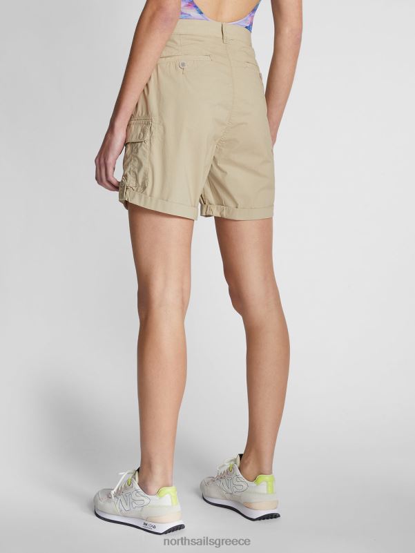 γρ North Sails γυναίκες ποπλίνα cargo σορτς μπεζ NZP81507 είδη ένδυσης