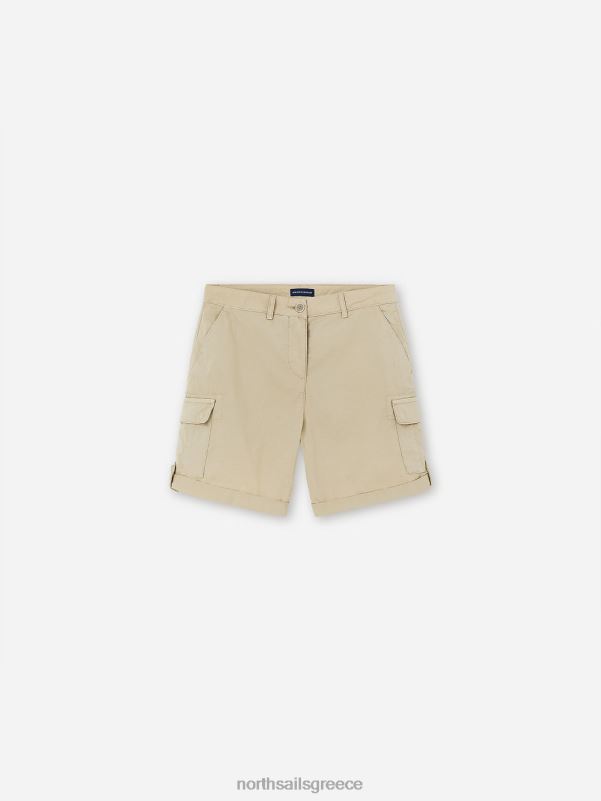 γρ North Sails γυναίκες ποπλίνα cargo σορτς μπεζ NZP81507 είδη ένδυσης