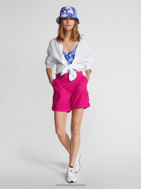 γρ North Sails γυναίκες ποπλίνα cargo σορτς ορχιδέα NZP81508 είδη ένδυσης