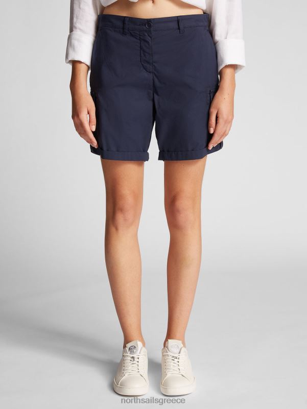γρ North Sails γυναίκες ποπλίνα cargo σορτς μεσάνυχτα μπλε NZP81509 είδη ένδυσης