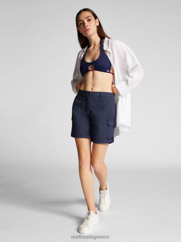 γρ North Sails γυναίκες ποπλίνα cargo σορτς μεσάνυχτα μπλε NZP81509 είδη ένδυσης