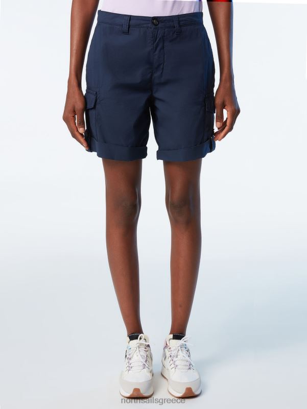 γρ North Sails γυναίκες σορτς cargo από οργανικό βαμβάκι ναυτικό μπλε NZP8625 είδη ένδυσης