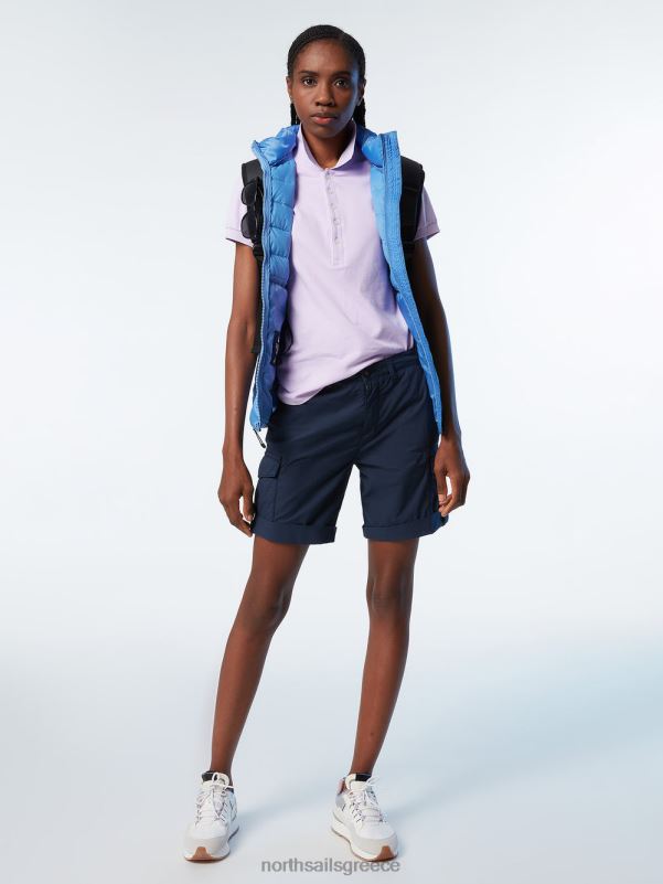 γρ North Sails γυναίκες σορτς cargo από οργανικό βαμβάκι ναυτικό μπλε NZP8625 είδη ένδυσης