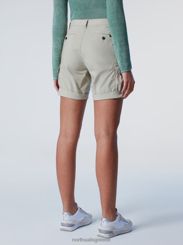 γρ North Sails γυναίκες σορτς cargo από οργανικό βαμβάκι αχάτης γκρι NZP8627 είδη ένδυσης