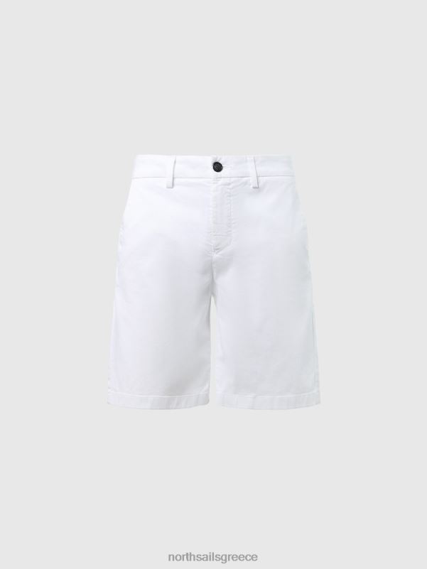 γρ North Sails γυναίκες σορτς chino από οργανικό βαμβάκι άσπρο NZP8620 είδη ένδυσης