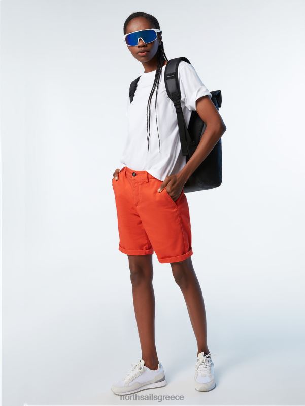 γρ North Sails γυναίκες σορτς chino από οργανικό βαμβάκι πάπρικα NZP8621 είδη ένδυσης