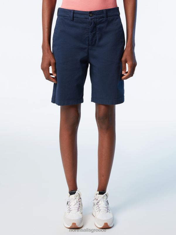 γρ North Sails γυναίκες σορτς chino από οργανικό βαμβάκι ναυτικό μπλε NZP8622 είδη ένδυσης