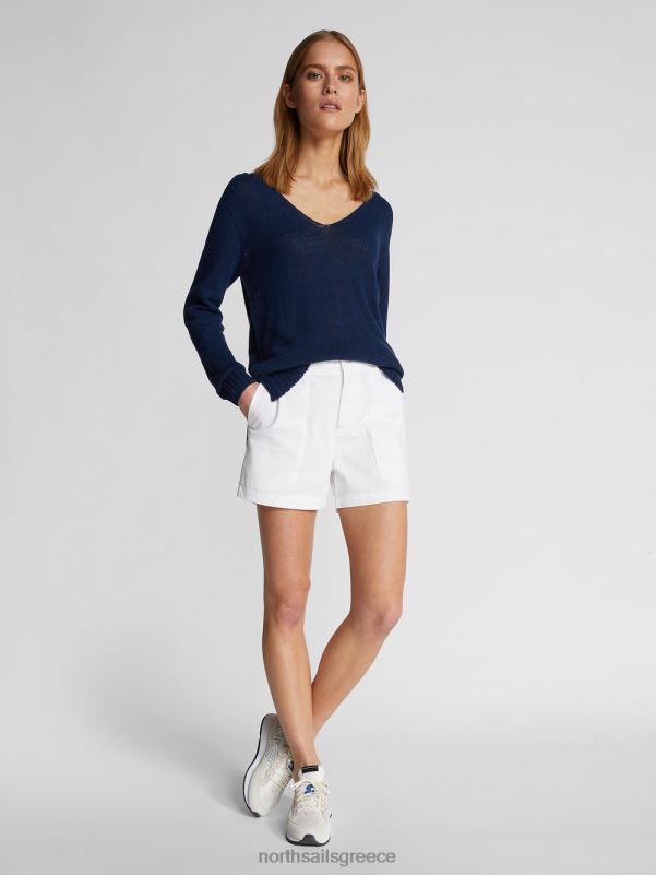 γρ North Sails γυναίκες σορτς φορτίου gabardine άσπρο NZP81513 είδη ένδυσης